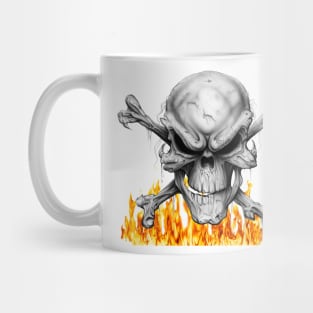 Fire skull. Mug